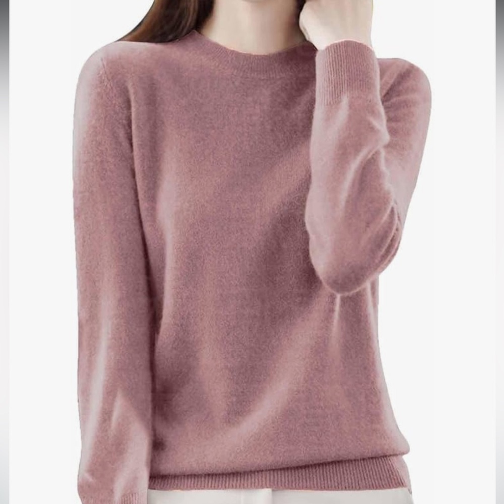 Women's Mauve Cashmere Sweater